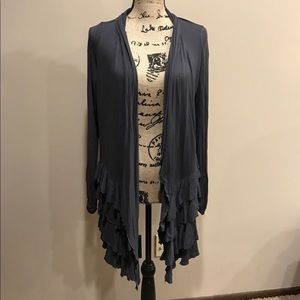 Beautiful gray jacket with ruffles